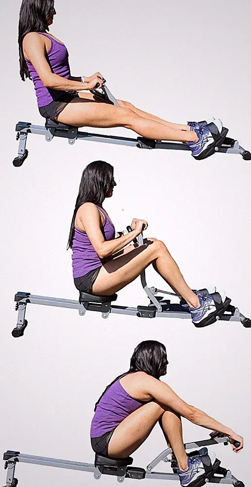 Iron Bar Rowing Machine For New Learners Weight Loss Cardio Full Body Workout