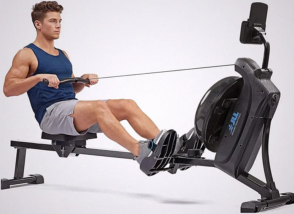 JLL Magnetic Rowing Machine Water Hydro Magnetic Dual Easy Storage Design