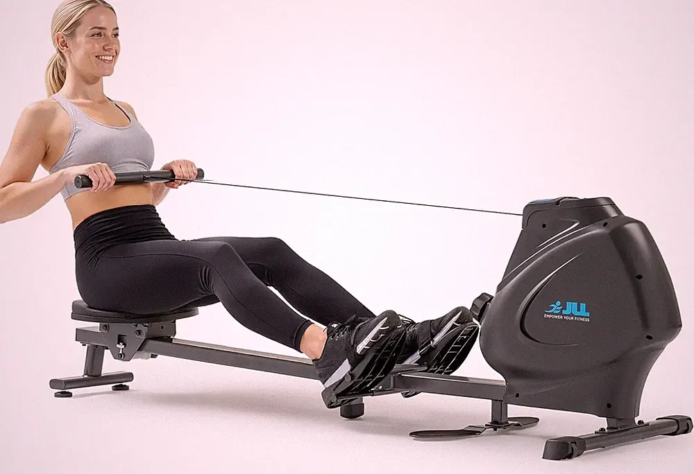 JLL Magnetic Smart Function Rowing Machine Foldable Compact Rower with Bluetooth