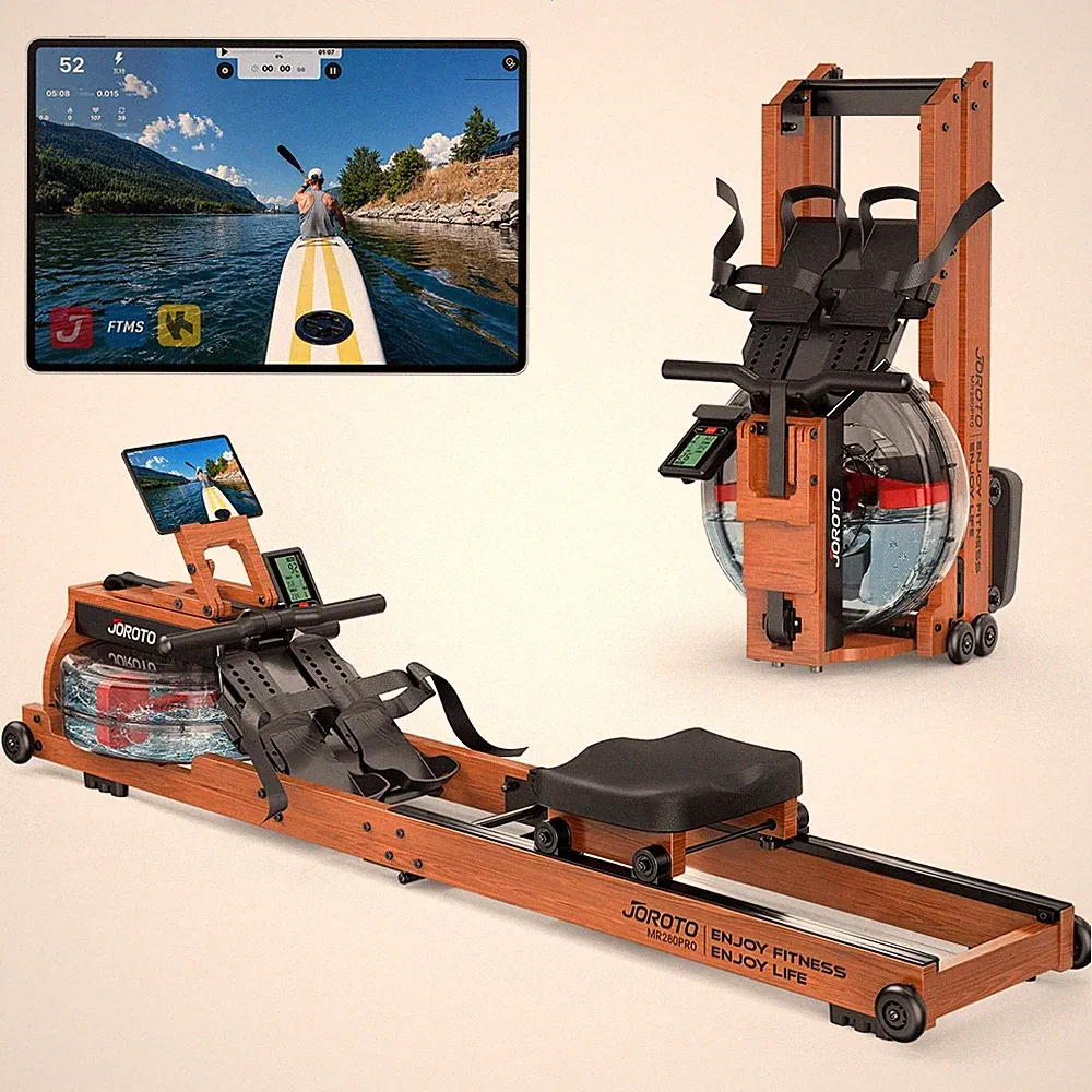 JOROTO Water Rowing Machines for Home, Foldable Rowing Machine with 400LBS We...