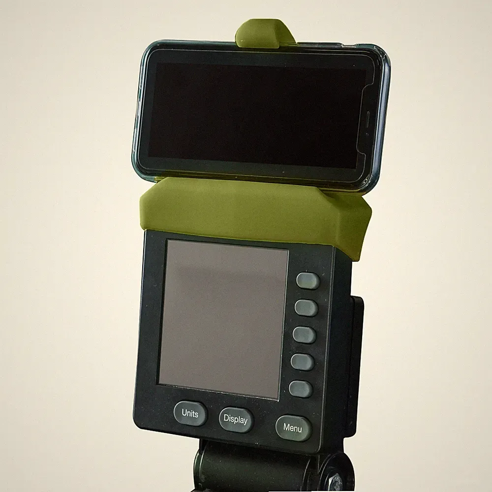 Khaki Green Phone Holder Made for Concept 2 Rowing Machine, SkiErg and BikeErg.