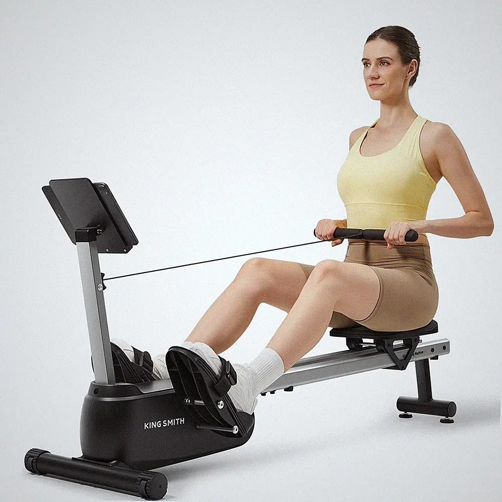 KINGSMITH Magnetic Rowing Machines for Home - Silvery Black