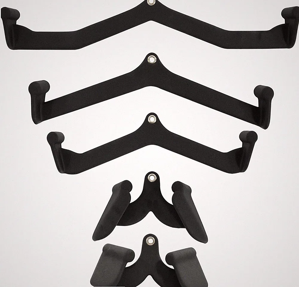 LAT Pulldown Attachments, 5 Pieces Cable Machine Rowing Bar Set, Back Bicep Curl
