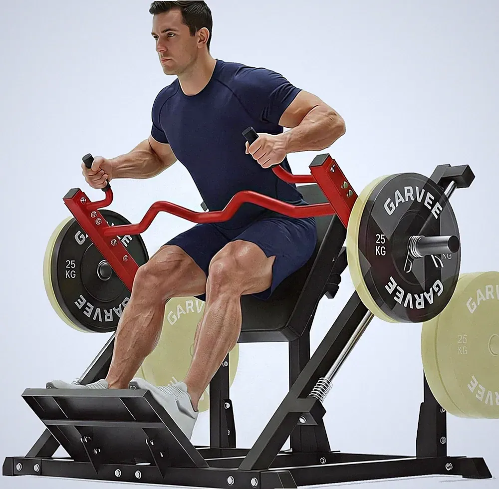 Linear Row Machine Plate Loaded Chest Supported T Bar Row Back Home Gym 500LBS