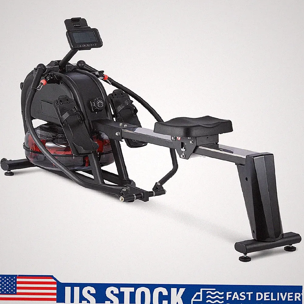 Magnetic Rowing Machine 16 Levels Adjustable Resistance Dual Slide Rail Exercise