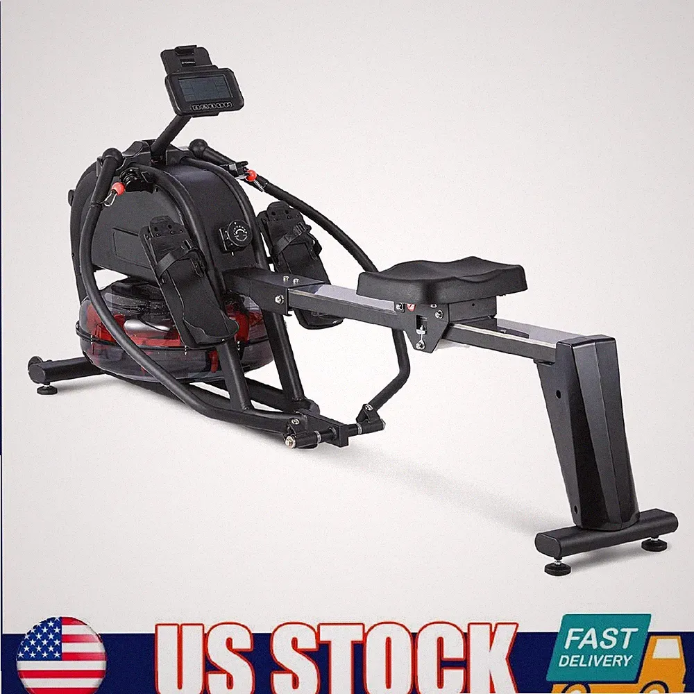 Magnetic Rowing Machine 16 Levels Adjustable Resistance Dual Slide Rail Home Gym