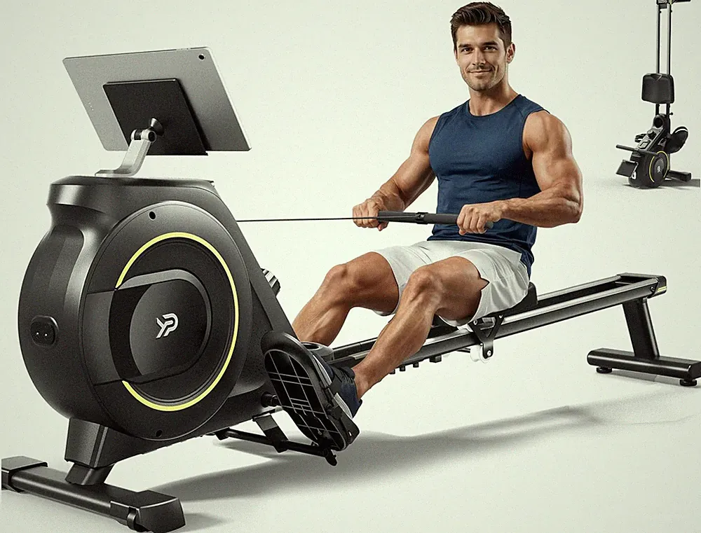 Magnetic Rowing Machine Foldable 350 LB Capacity Silent Resistance Home Gym New