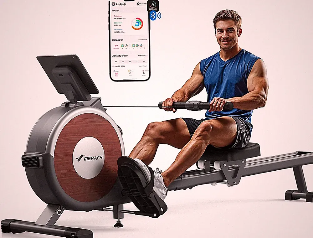 Magnetic Rowing Machine for Home, 16 Levels Resistance, 350Lb Capacity