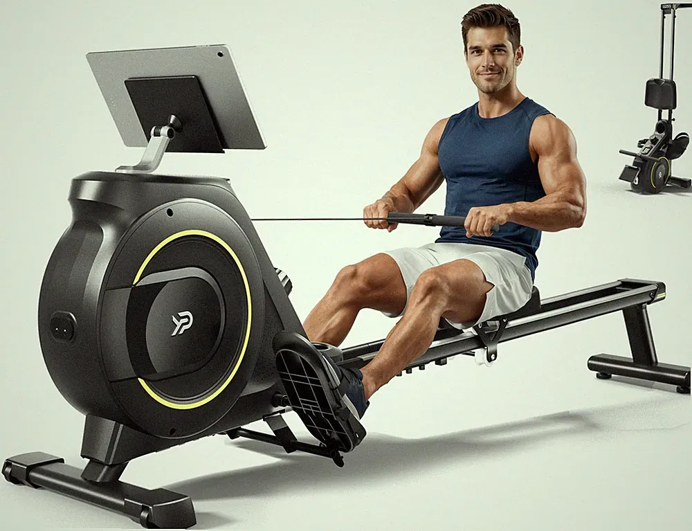 Magnetic Rowing Machine for Home 350LB Capacity 16-Level Resistance Foldable