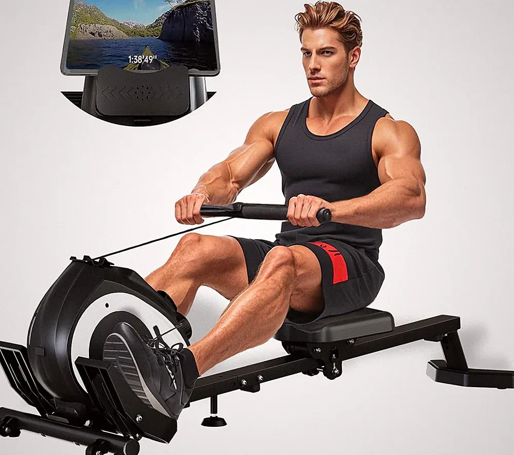 Magnetic Rowing Machine for Home | Adjustable 8-Speed Booster | Burn Fat & Sculp