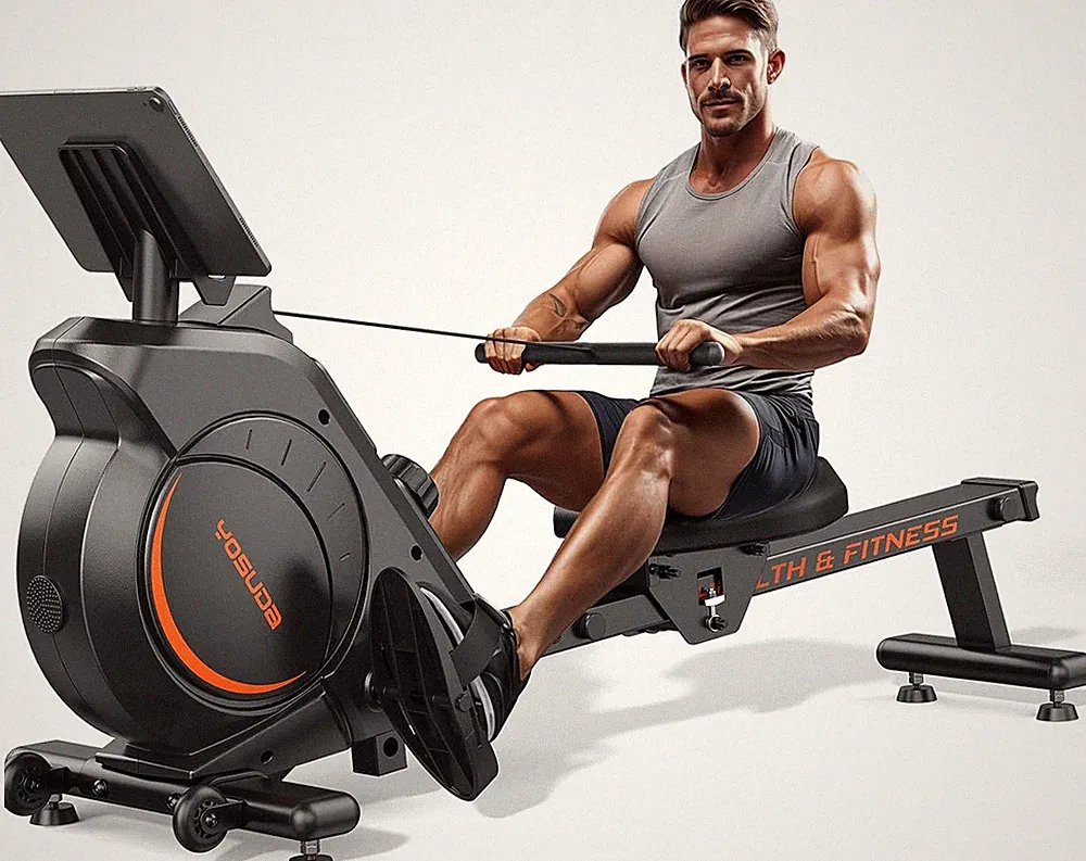 Magnetic Rowing Machine for Home - Rower Machine Use with Bluetooth, App Support