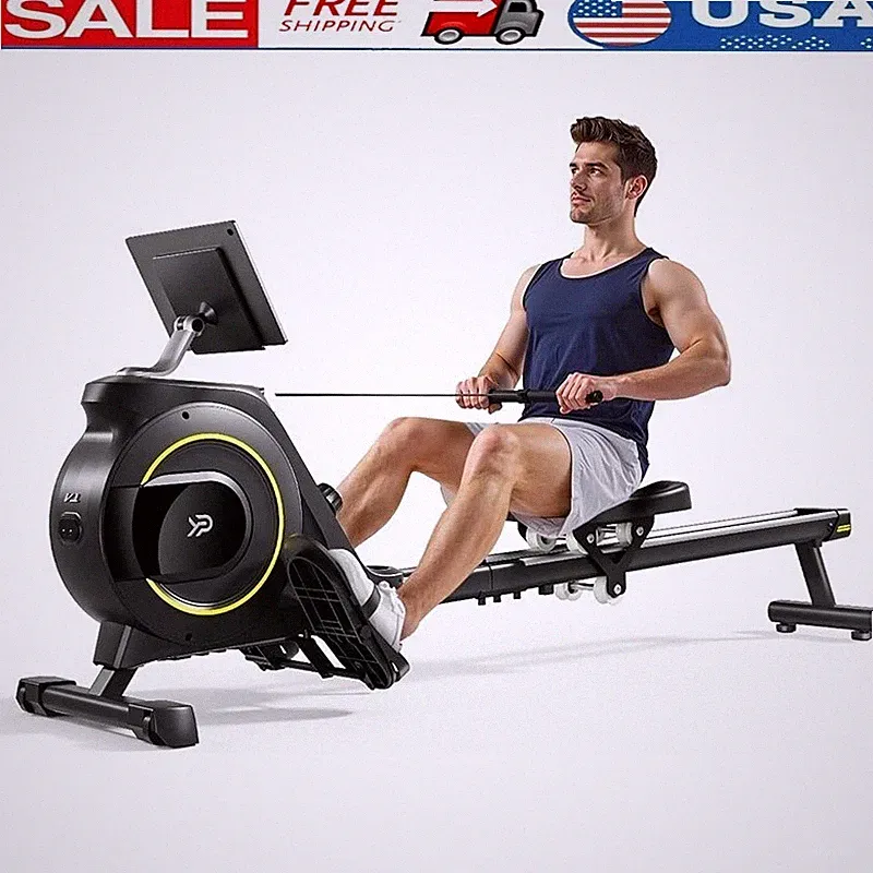 Magnetic Rowing Machine Home Fitness Full Body Workout Silent Resistance Home
