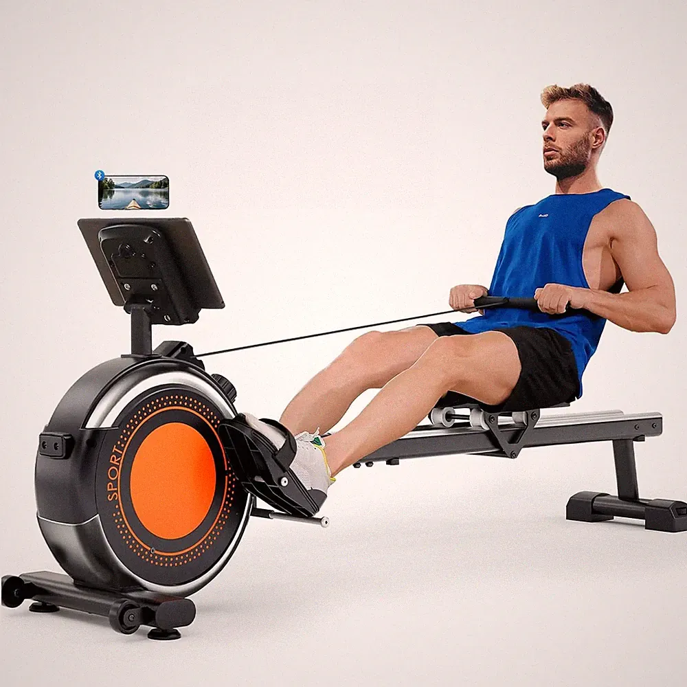 Magnetic Rowing Machine Upgraded Home Rower Max 360 Lbs Fitness