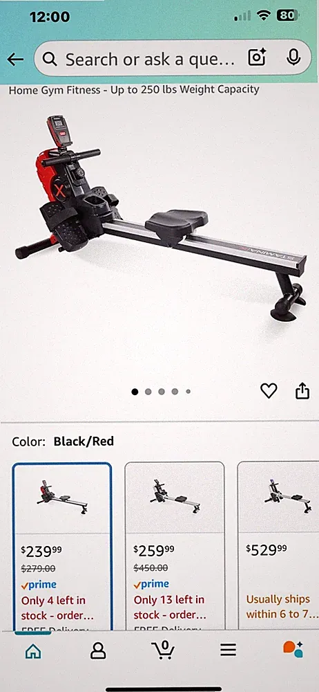 Magnetic stamina 351102 BR Rowing Machine
