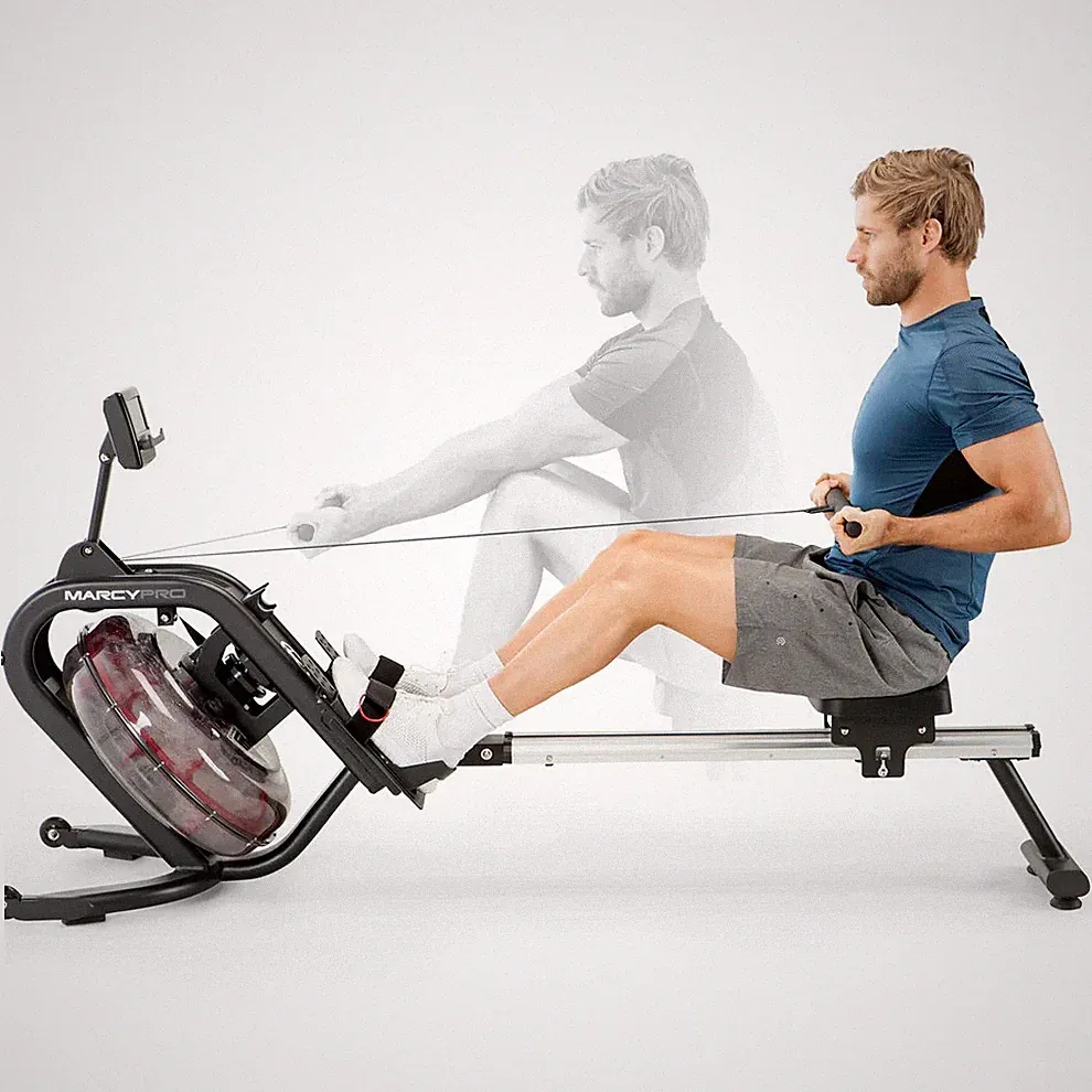 Marcy NS-6023RW Water Rowing Machine Rower Foldable LCD Monitor Home Gym Cardio