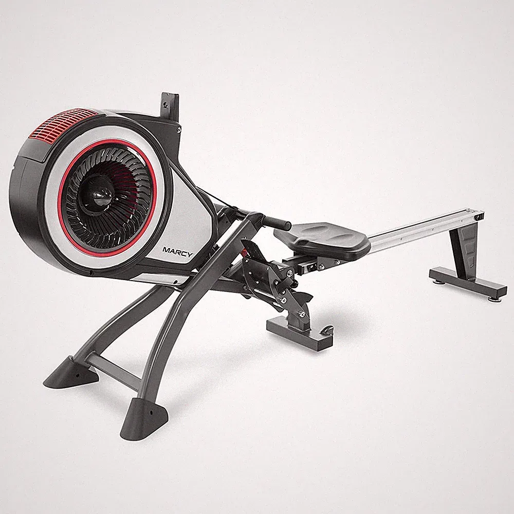 Marcy Turbine Rower | NS-6050RE Glider Cardio Exercise Workout Rowing Row - Gray