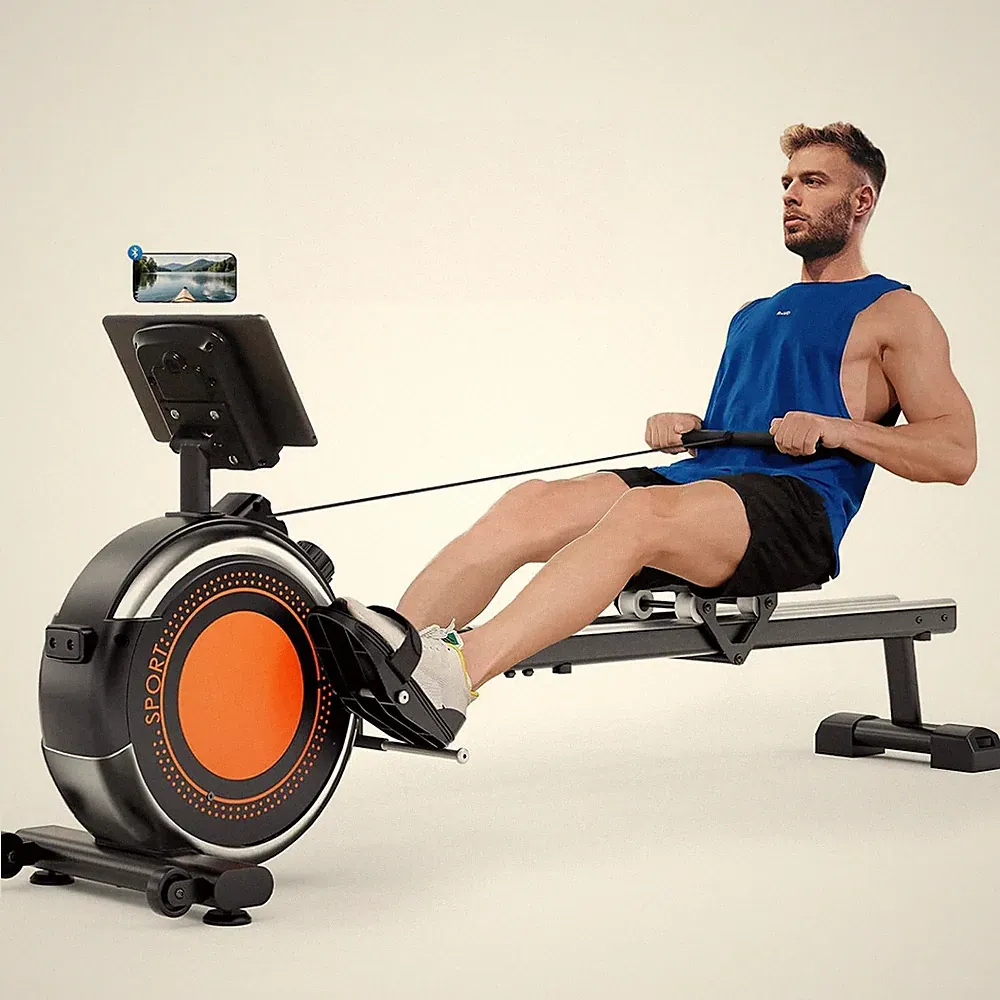 Max 360 Lbs Fitness Magnetic Rowing Machine Upgraded Home Rower