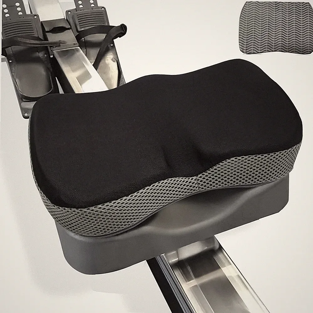 Memory Foam Seat Cushion for Concept 2 Rower & Indoor Rowers - Washable Cover