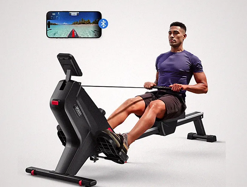 MERACH Quiet Rowing Machine - 16 Levels Resistance with Bluetooth
