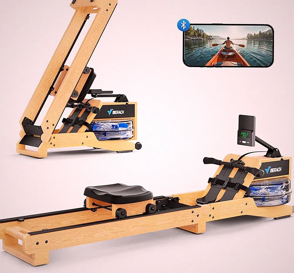 MERACH R23 Water Foldable Rowing Machines for Home Gym with 400LBS Weight APP