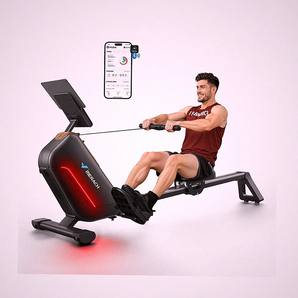 MERACH Rowing Machines for Home, Powerful Electromagnetic Row Machine with 51...