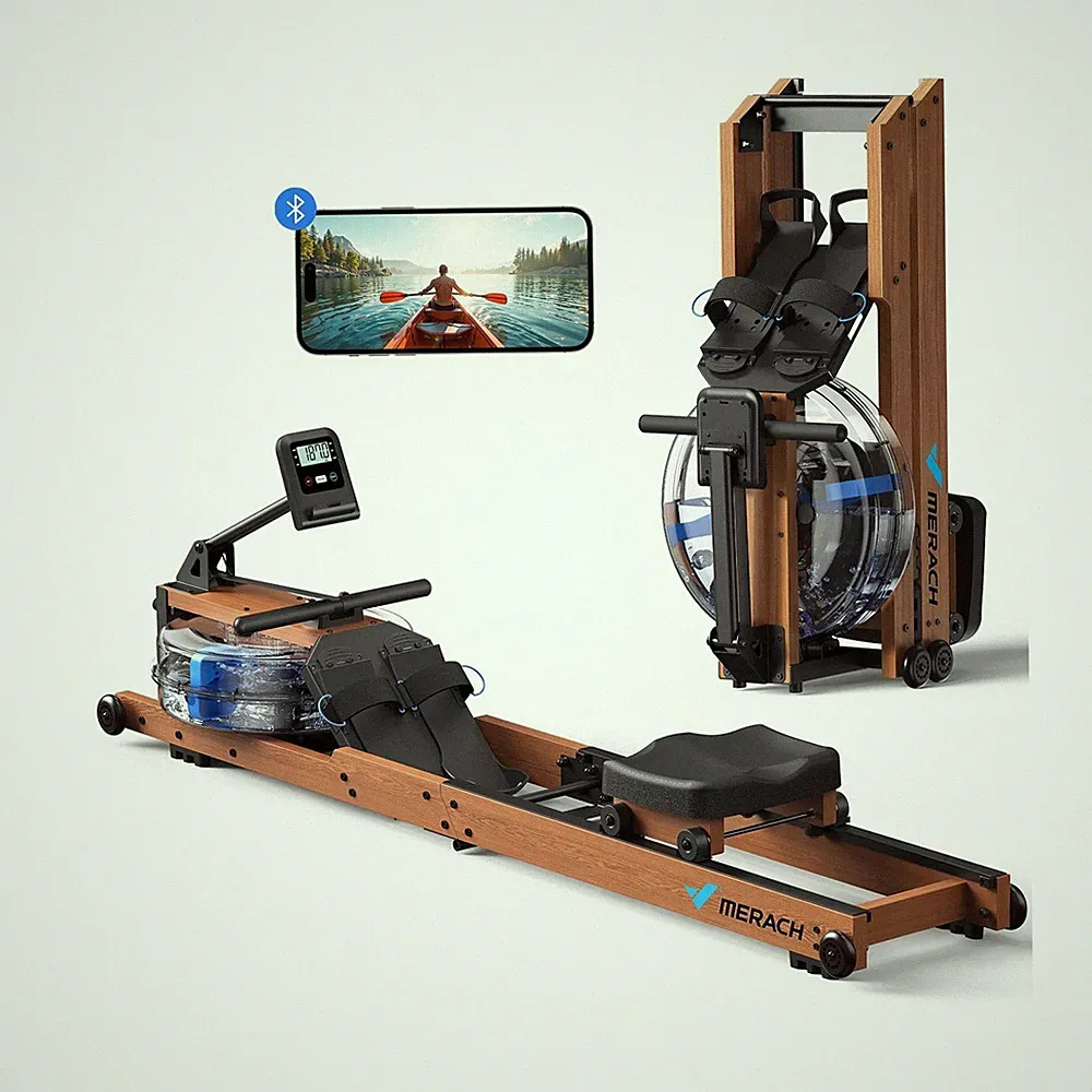 MERACH Water Rowing Machines for Home, Foldable Row Machine with 400LBS Weigh...