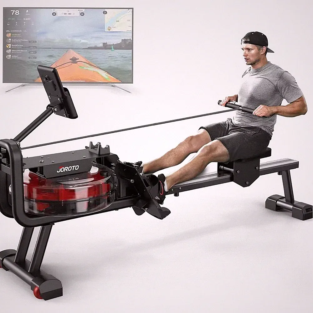 MR23 Water Rowing Machine with Bluetooth, Ipad Holder for Home Use, 300 Lbs