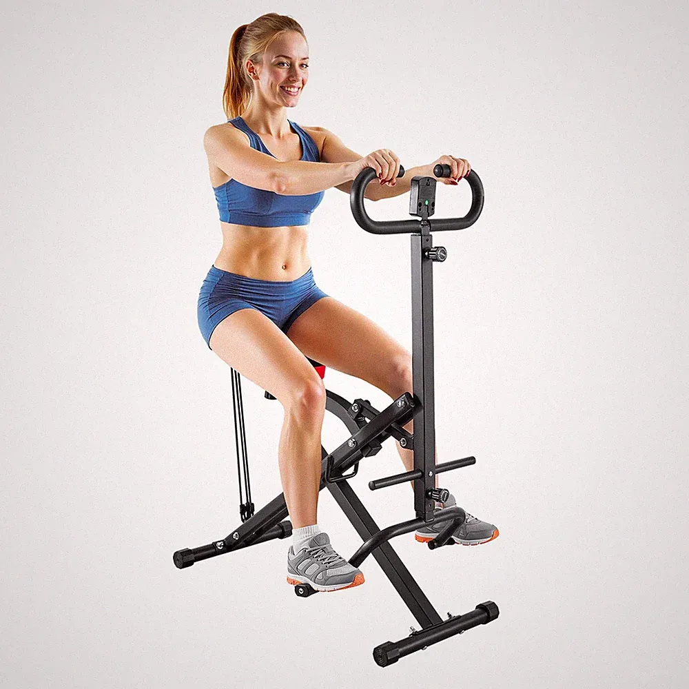 [New]Squat Machine,Deep Squat Rowing Machine for Home,Easy Setup & Foldable Exer