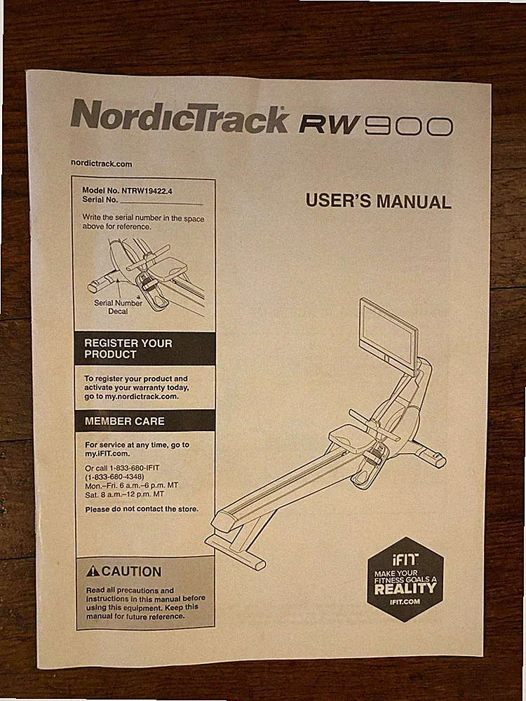 Nordic Track RW900 ifit exercise rower w/console and workout programs