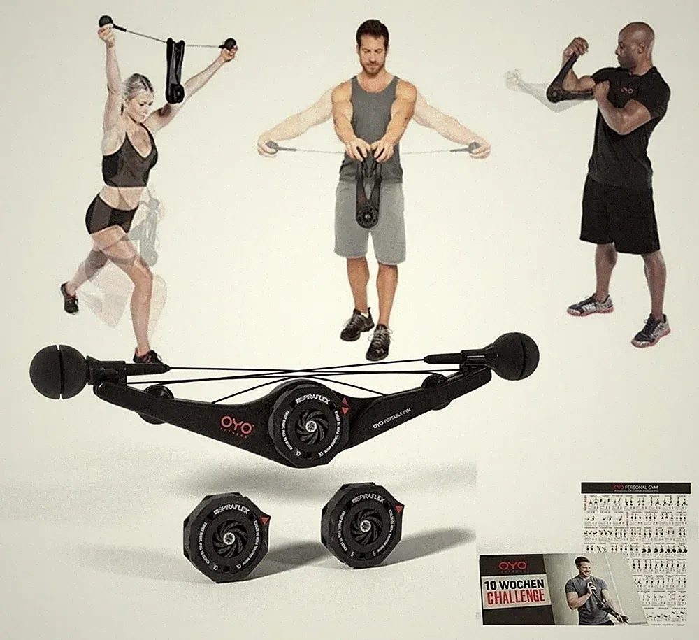 OYO Nova Personal Gym Gray SpiraFlex Portable Resistance System New Open Box