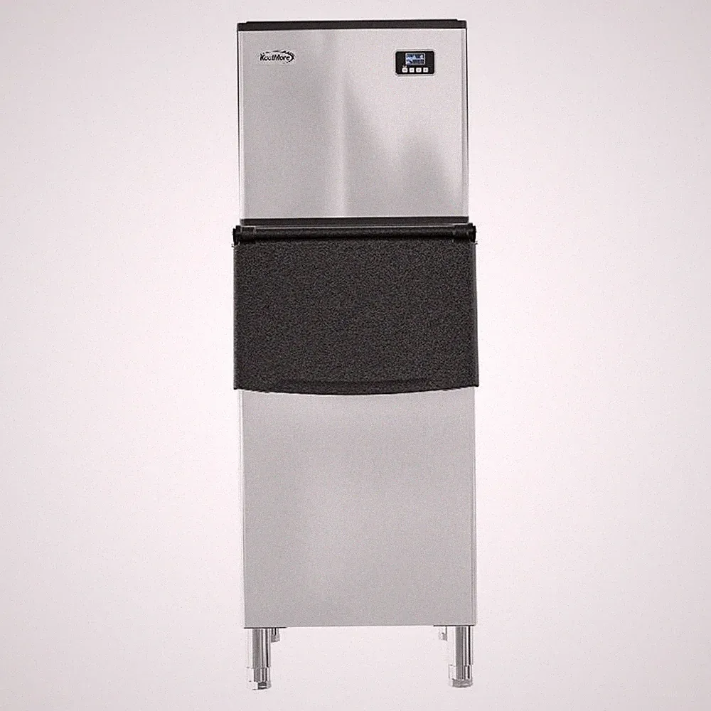 Pemberly Row 25" Stainless Steel Commercial Ice Maker with Full Cube Production