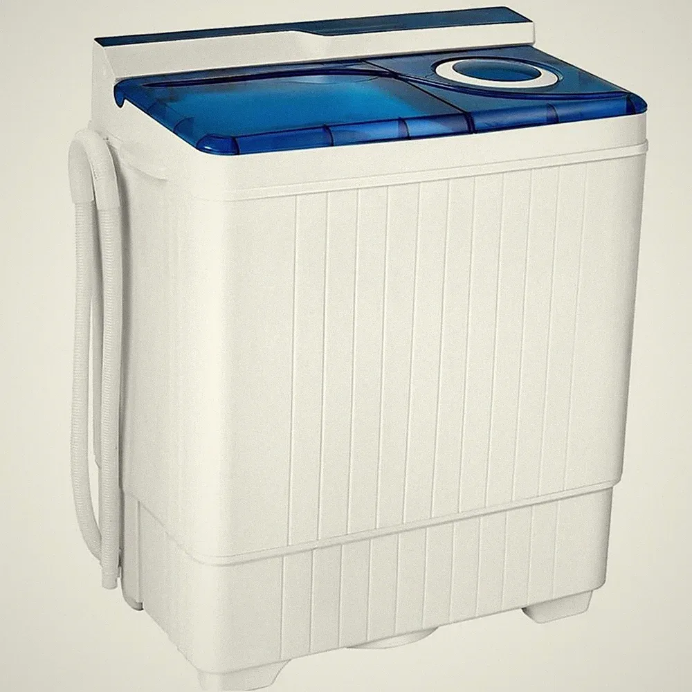 Pemberly Row 26lbs Portable Semi automatic Washing Machine W/Drain Pump Blue