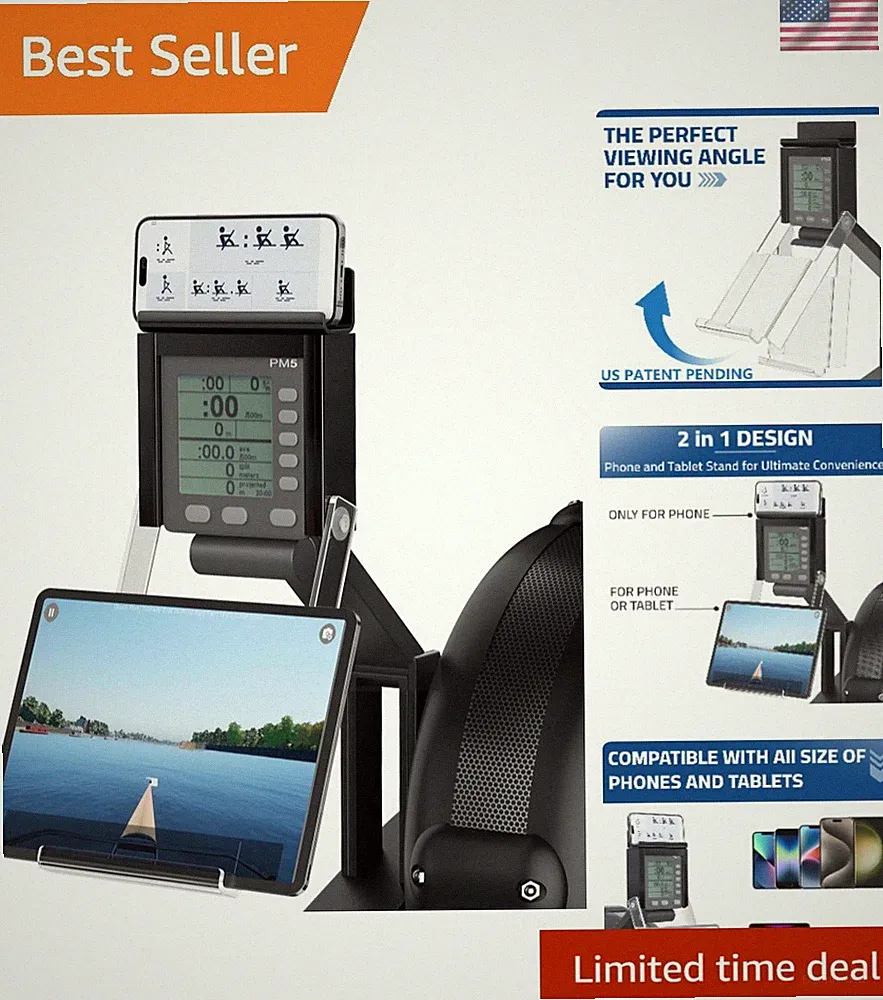 Phone & Tablet Holder for Concept 2 Rower - Enhanced Workout Experience
