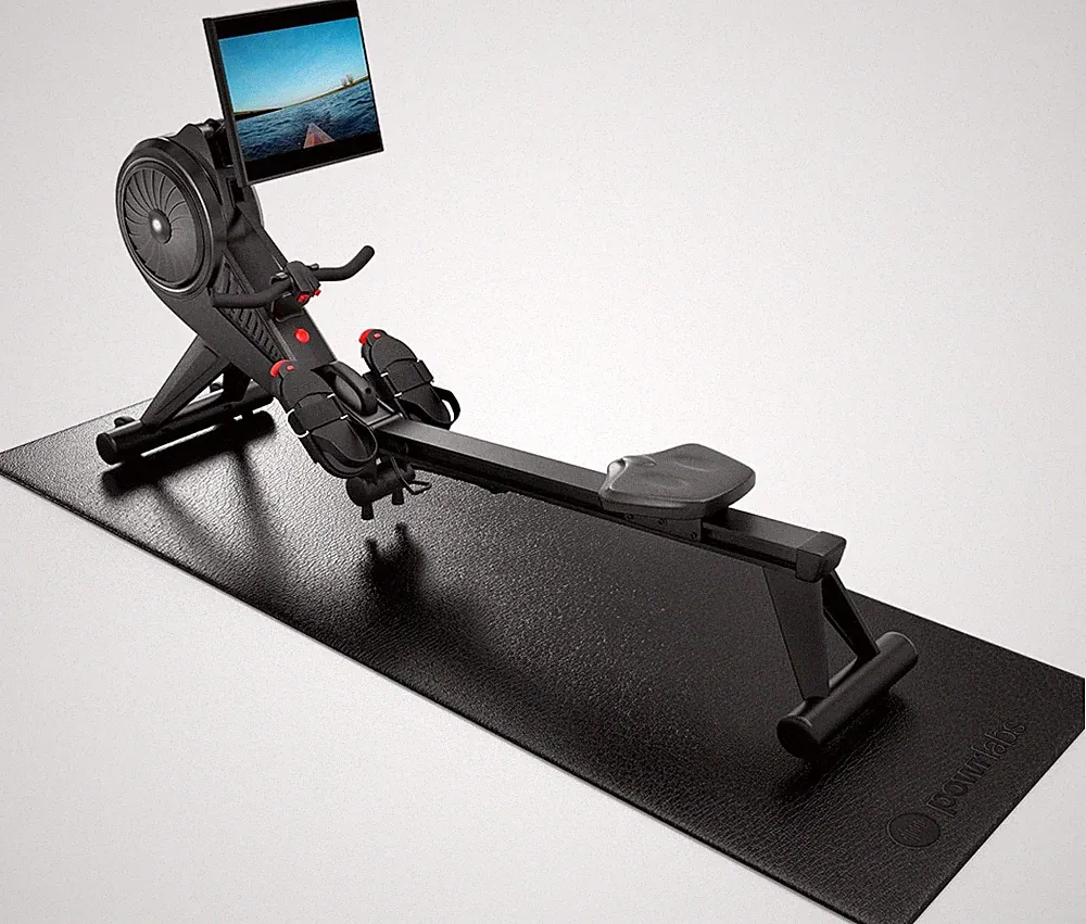 Powr Labs Rowing Machine Mat for Hydrow, Concept 2, Peloton Rower,Treadmill