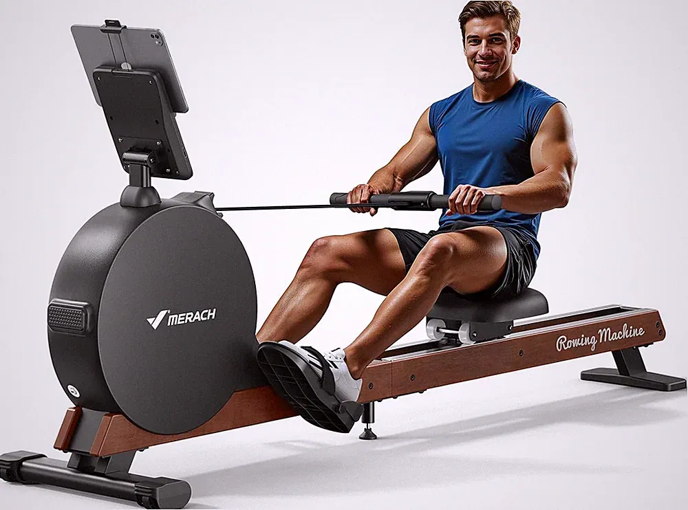 Pro-Grade Rowing Machines for Home, Smart Magnetic Rowing Machine with Self-Gene