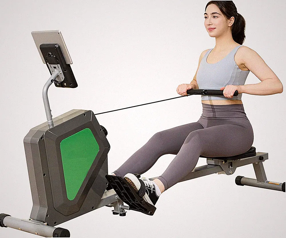Quiet Magnetic Rowing Machine with 8 Resistance Levels & LCD Monitor