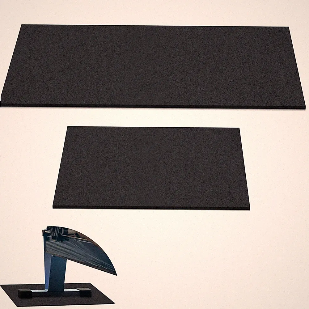 Riakrum 2 Pieces Rower Mat Compatible with Model D Concept 2 Rowing Black