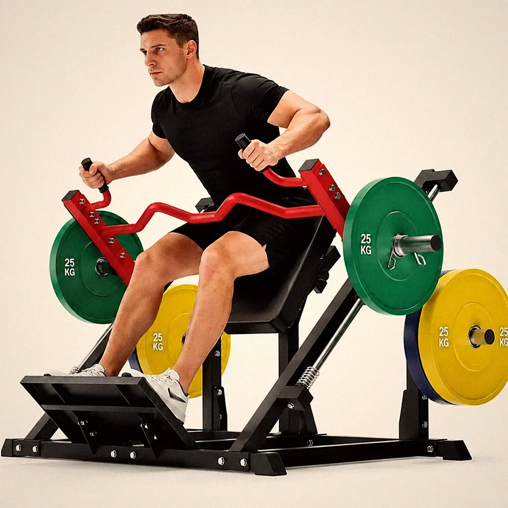 Row Machine Linear Plate Loaded Back Workout Machine for Home Gym 500 LBS