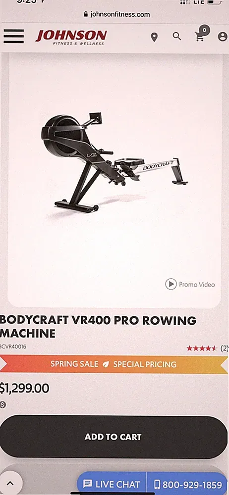 Rower Bodycraft VR 400 Rowing Machine