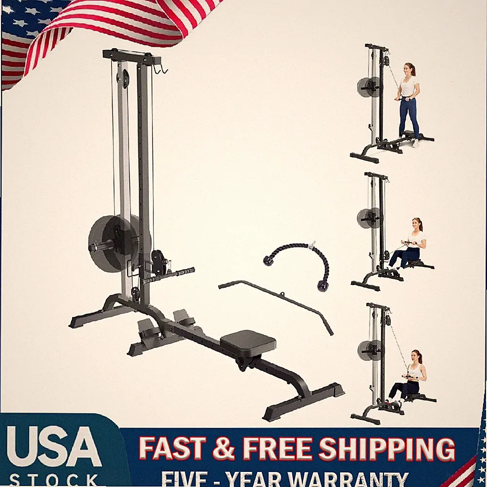 Rowing & Cable Machine ,LAT Pull Down & Low Row Compact Rowing Machine Home Gym