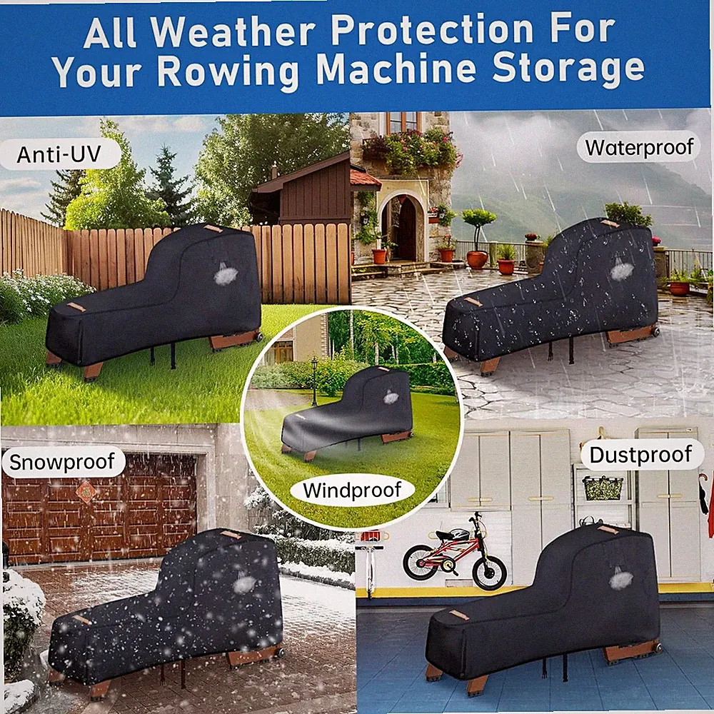 Rowing Machine Cover 420D Heavy Duty Outdoor Protective for Concept 2 Fitness