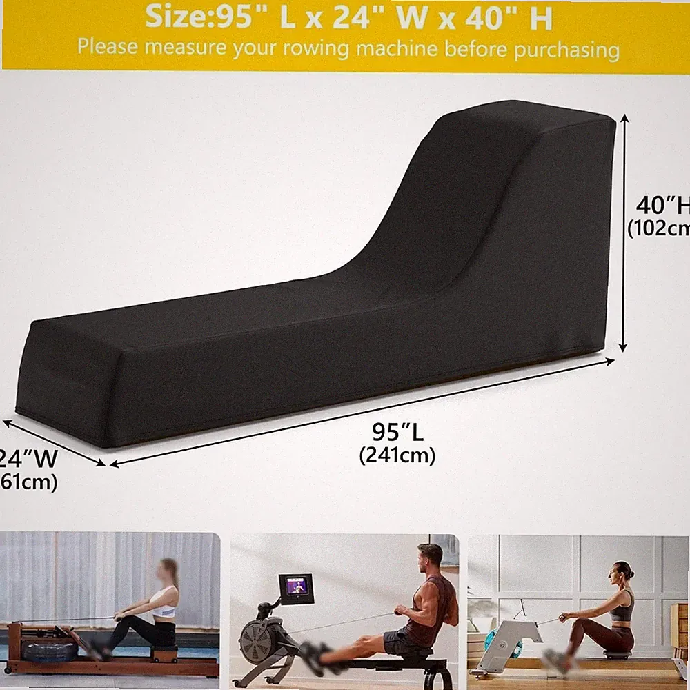 Rowing Machine Cover Sun Protection with Storage Bag Dustproof Adjustable