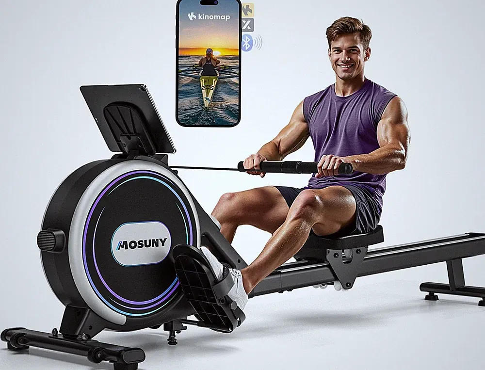 Rowing Machine for Home, 16/32-Level Adjustable Resistance, Magnetic Rowing Mac