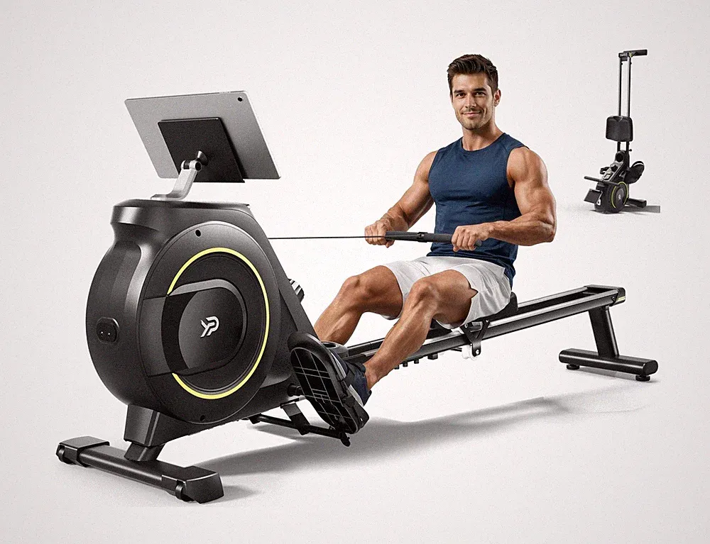 Rowing Machine for Home, 350 LB Capacity, 16-Level Silent Resistance, Magneti...