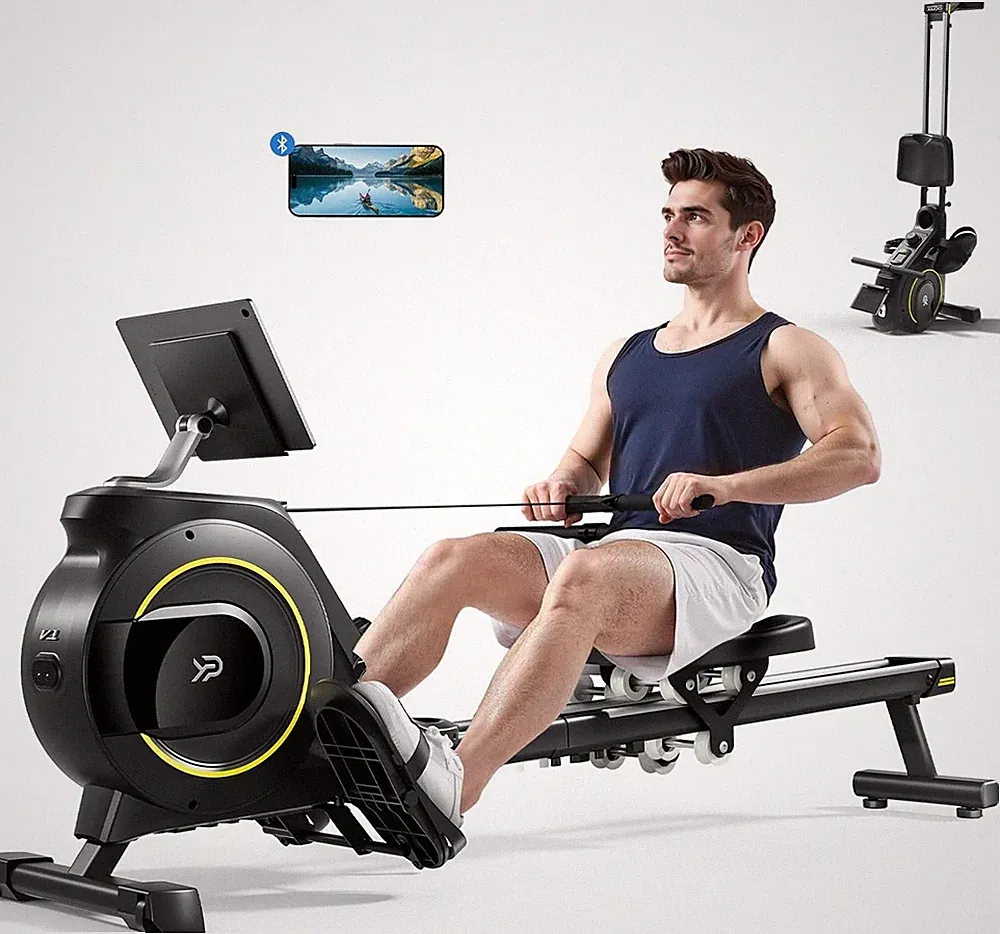 Rowing Machine for Home, 350 LB Capacity, 16-Level Silent Resistance, Magnetic R
