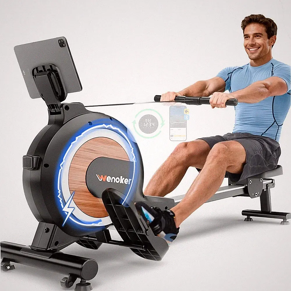 Rowing Machine for Home, Magnetic Rower Machine, 350 LB Weight Capacity, 16-L...
