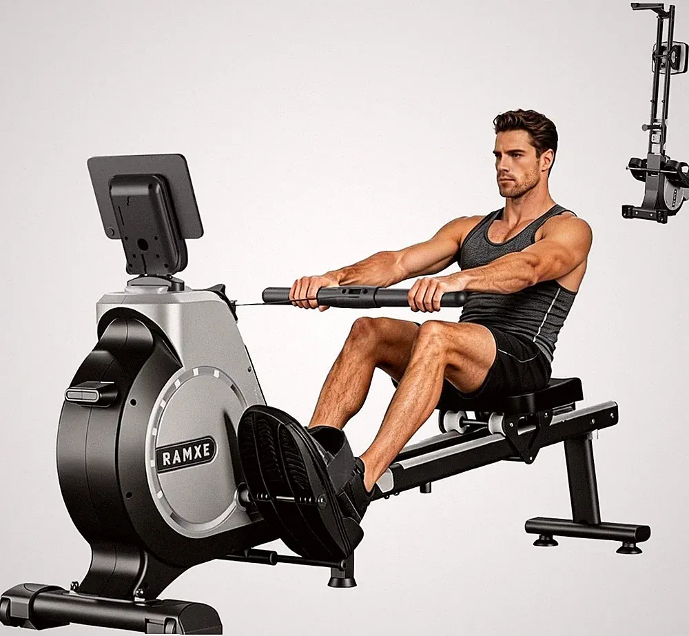 Rowing Machine for Home，Magnetic Rowing Machine with 16 Levels，Rower Machine