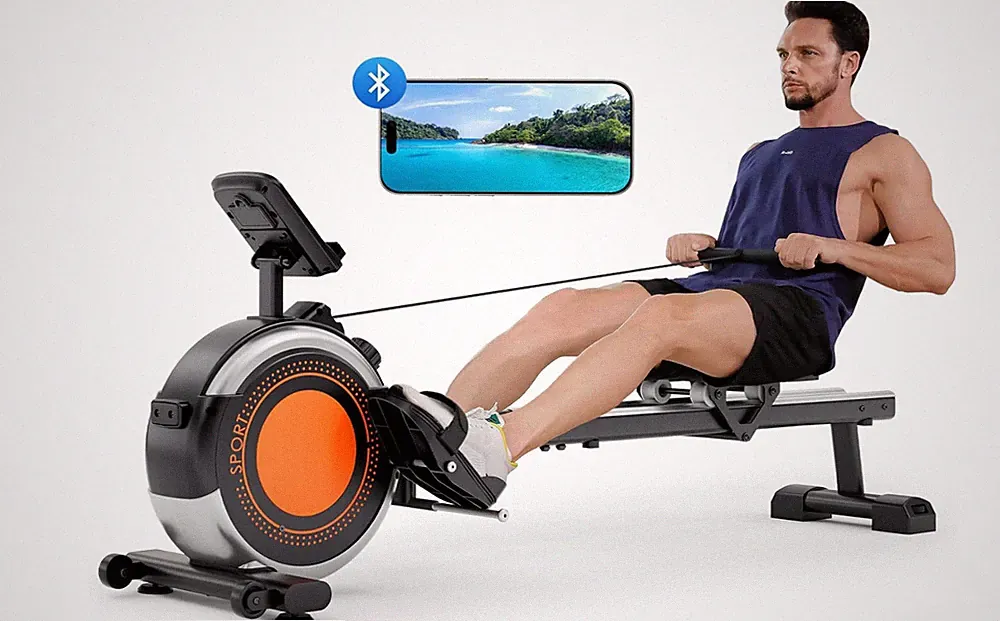 Rowing Machine for Home Use, Sturdy Rower Machine with 350lb Weight Capacity,...