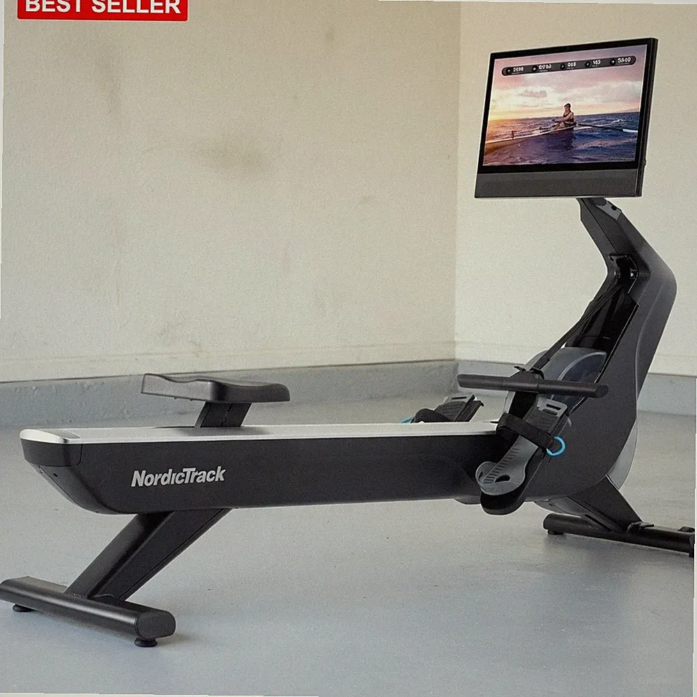 Rowing Machine Indoor 26 Resistance Levels Alloy Steel Frame Black