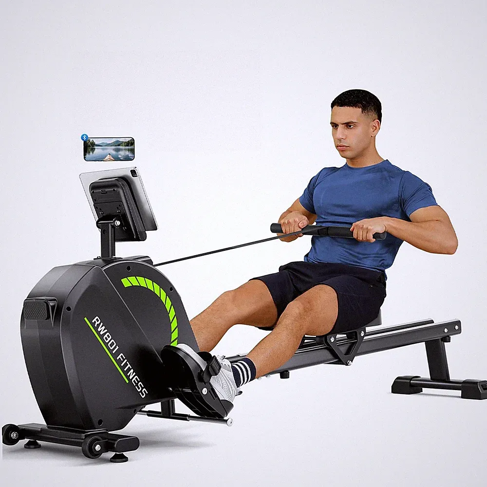 Rowing Machine Magnetic 16 Levels 350 LB Capacity LCD Monitor Dripex Machines
